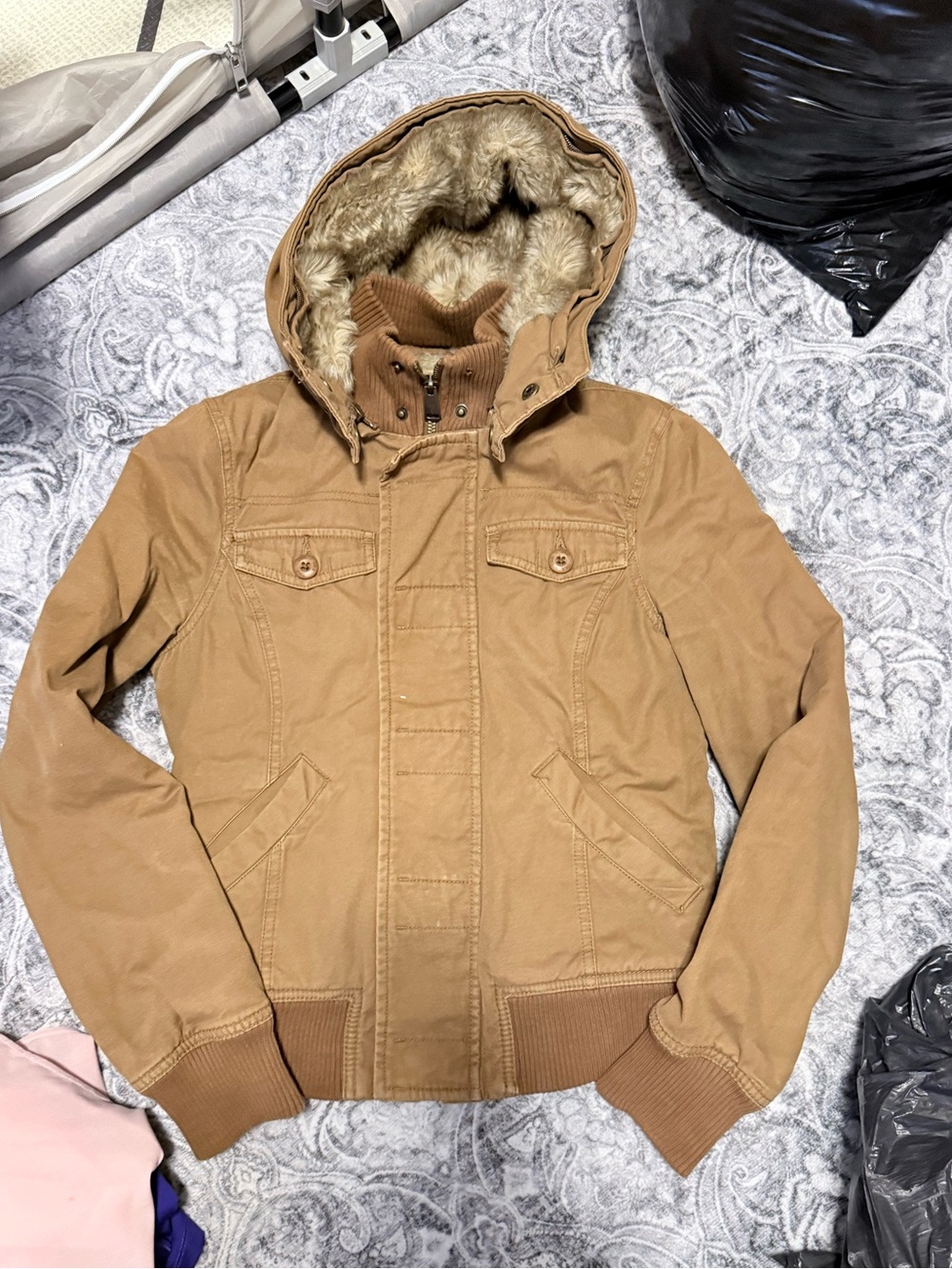 TNA fur bomber jacket